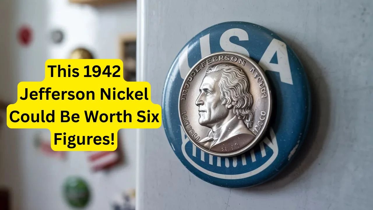 Stuck to a Fridge Magnet This 1942 Jefferson Nickel Could Be Worth Six Figures